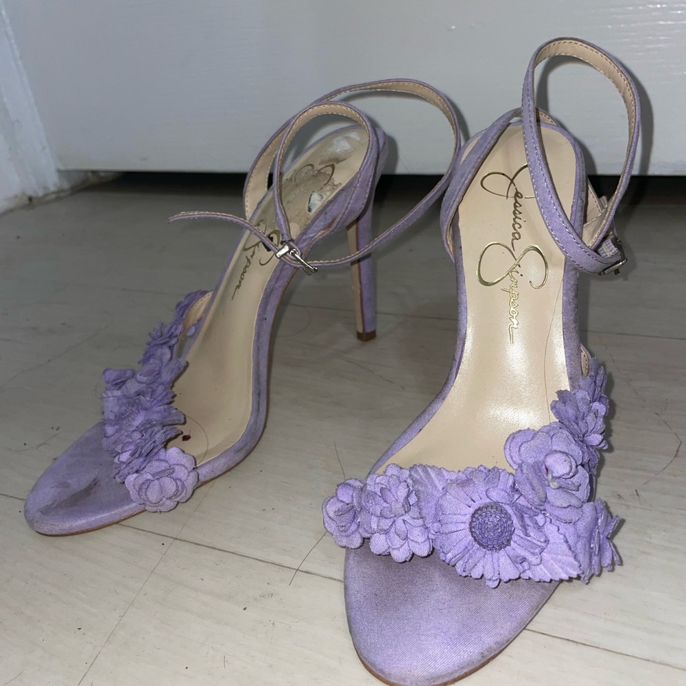 Jessica Simpson Lavender Floral Strap Sandals